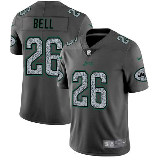 Men New York Jets #26 Bell Nike Teams Gray Fashion Static Limited NFL Jerseys->oakland raiders->NFL Jersey
